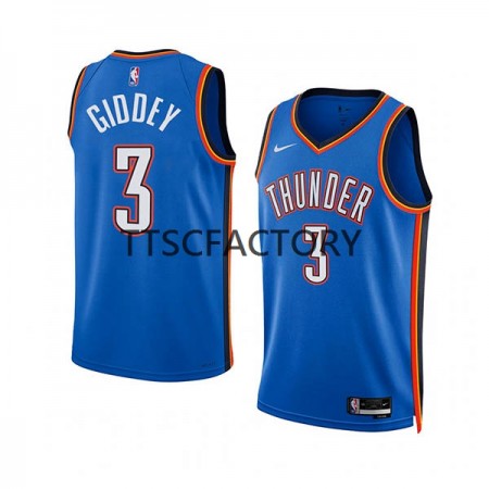 Maglia NBA Oklahoma City Thunder Josh Giddey 3 Nike 2022-23 Icon Edition Blu Swingman - Uomo